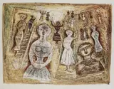Massimo Campigli, La Benvenuta, 1958, Lithograph in colours
