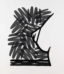 Seascape Tit with Scribble by Tom Wesselmann, 1991, Silkscreen in colours, sold Mar 2006
