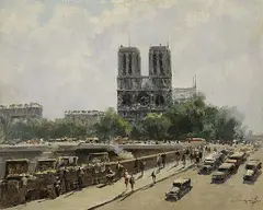 Roberto Iras Baldessari, Notre Dame, 1920, Oil on canvas