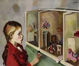 Otto Herbig, Puppenstube, 1937, Oil on canvas