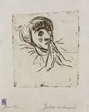 Conrad Felixmüller, Gebet an Pierrot, 1912, Etching
