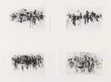 Peter Brüning, 4 Bll. zu Dieter Hülsmanns, Paroxysmus, Les lois d'un paroxysme interne, 1962, Etching