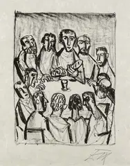 Das Abendmahl by Otto Dix, 1960, Lithograph, sold Mar 2006