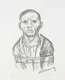 Der Gefesselte by Käthe Kollwitz, 1928, Photo-lithograph, sold Mar 2006