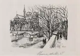 Maurice Utrillo, Notre Dame de Paris, 1924, Lithograph