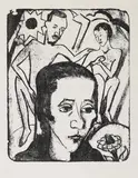 Erich Heckel, Frauenkopf, 1922, Lithograph