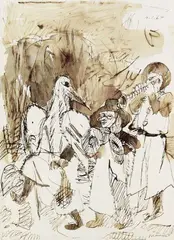 Wilhelm Grimm, Rummelpott, 1964, Pen and India ink drawing
