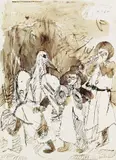 Wilhelm Grimm, Rummelpott, 1964, Pen and India ink drawing