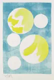 Hans Arp, Cinque lunes sur fond bleu