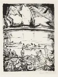 Erich Heckel, Badende Soldaten, 1916, Lithograph