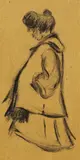 Schwangere Frau im Profil by Heinrich Zille, Charcoal drawing, sold Mar 2006
