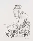 Comenius by Oskar Kokoschka, 1976, Lithograph, sold Mar 2006