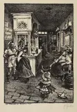 Heinrich Zille, Bei Tübbecke in Stralow 1875, 1919, Lithograph