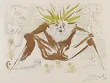 Clown by Salvador Dalí, 1965, Etching in colours, sold Mar 2006