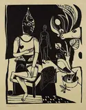 Heinrich Campendonk, Sitzender Harlekin