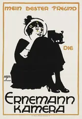 Ludwig Hohlwein, Plakat: Mein bester Freund die Ernemann Kamera, 1913, Lithograph in colours