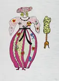 Nana mannequin by Niki de Saint Phalle, 1985, Lithograph in colours, sold Mar 2006