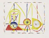Composition (third state) by Pablo Picasso, 1946, Lithograph in colours, sold Mar 2006