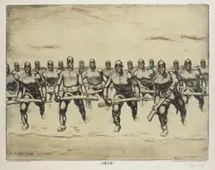 "1915" by Albin Egger-Lienz, 1915, Lithograph in colours, sold Mar 2006