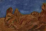Georg Eisler, Badende, 1964, Oil on canvas