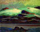 Alfred Helberger, Norwegische Winterlandschaft, Oil on panel