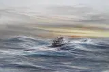 Hans Peter Jürgens, "Der Fühlungshalter". U-Boot des Typs VII C, Watercolour