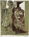 Willi Sitte, Baals Lied, 1986, Lithograph in colours