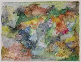 Bernard Schultze, Sich schieben und stossen, 1995, Watercolour