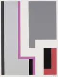 Walter Dexel, 2 Bll.: Vier in Grau. Mit drei weißen Senkrechten, 1972, Silkscreen in colours