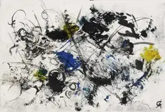 Rolf Cavael, Ohne Titel, 1970, Monotype in colours