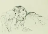 Berthe Morisot, Jeune fille au repos, 1889, Drypoint