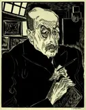 Bildnis Max Liebermann by Conrad Felixmüller, 1926, Woodcut, sold Mar 2006