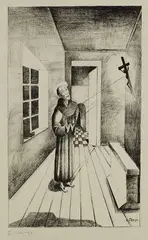 Carlo Mense, 2 Bll.: Die Stigmatisation des Hl. Franziskus. Jazz-Kapelle, 1921, Lithograph