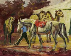 Paula Wimmer, Zirkus, 1965, Oil on fibreboard