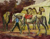 Paula Wimmer, Zirkus, 1965, Oil on fibreboard