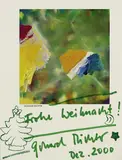 Weihnachtsgruß by Gerhard Richter, 2000, Offset in colours, sold Mar 2006