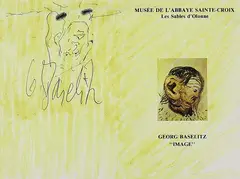 Kopf by Georg Baselitz, 1990, Ball-point drawing, sold Mar 2006