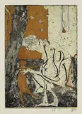 Horst Janssen, Janssen und Lydia, 1989, Etching in colours