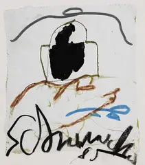 Emil Schumacher, Djerba 23, 1985, Offset in colours
