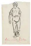 Wenn de een' fährst, is ooch jenug! Laß man andern ooch 'n bisken Arbeet! by Heinrich Zille, 1905, Charcoal, sold Mar 2006