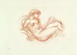 Aristide Maillol, Femme en berceau, bras droit levé, 1924, Lithograph