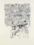 Horst Janssen, Harald in Casa Mimi, 1958, Lithograph