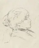 Pierre-Auguste Renoir, 2 sheets: Berthe Morisot. Baigneuse debout, a mi-jambes