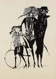 Horst Janssen, Lübecker Spaziergang, 1958, Lithograph
