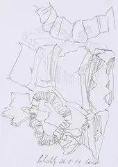 Untitled by Per Kirkeby, 1999, Pencil, sold Mar 2006