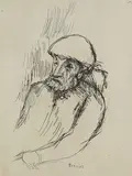 Pierre Bonnard, Portrait of Renoir, 1916, Etching