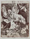 Horst Janssen, 2 Bll.: Herabfallende Blüten. Zu Nigromontanus, 1981, Etching