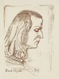 Otto Dix, Branka Musulin (Profil), 1949, Lithograph