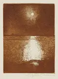 Arthur Illies, 2 Bll.: Mondschein an der Elbe. Wiesenlandschaft, 1898, Etching