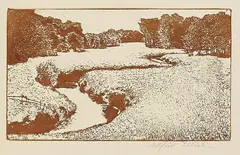 Arthur Illies, 2 Bll.: Alsterwiesen. Wiesenlandschaft, 1900, Etching